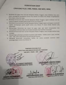 Tujuh butir pernyataan sikap cipayung plus Kota Tual - Malra