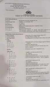 Ini bukti LP yang dibuat Kepala Bank Maluku di Polres Maluku Tenggara