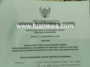 Ini bukti surat Kepala Mahkama Agung RI