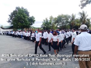 asn sekretariat DPRD Kota Tual jalani tes narkoba