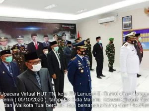 Upacara virtual HUT TNI ke 75 di Langgur
