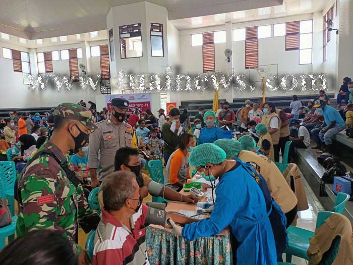 BIN Maluku Gandeng Dinkes & Polres Tual Vaksinasi 1.500 Warga