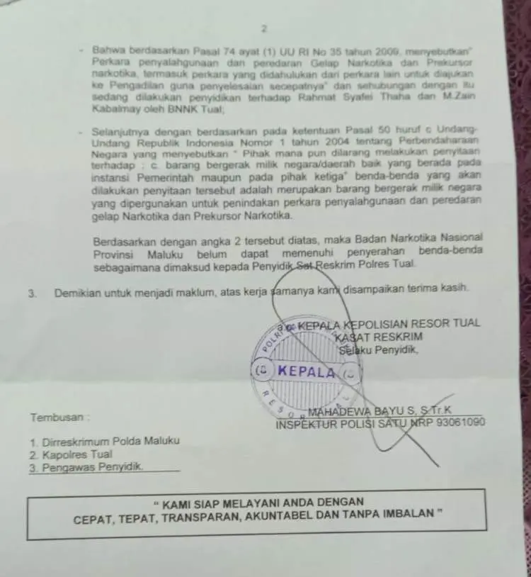 surat-yang-ditandatangani-kasat-reskrim-polres-tual.