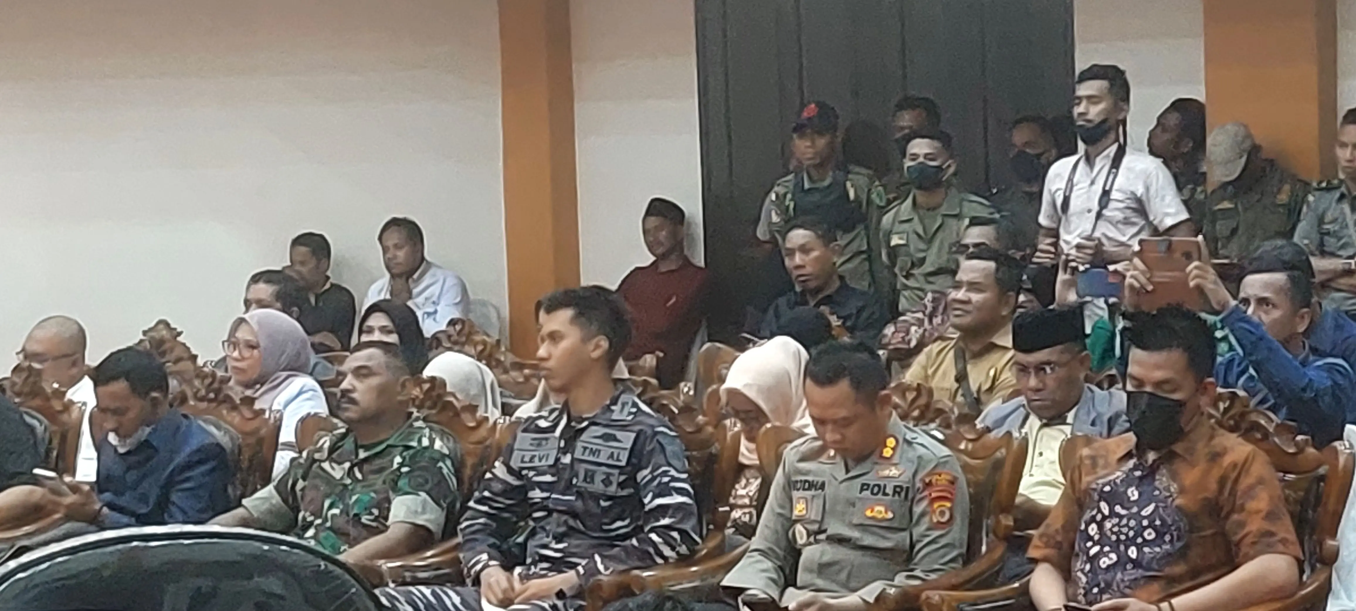Forkopimda Kota Tual yang hadir dalam Rapat Paripurna DPRD Jumat siang