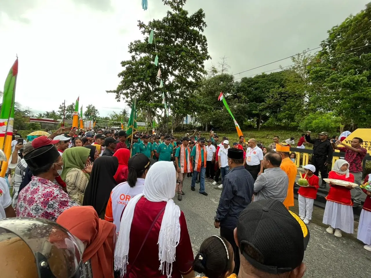 Kontingen Pesparani Katolik IV Maluku asal SBT dijemput warga Desa Ohoitel