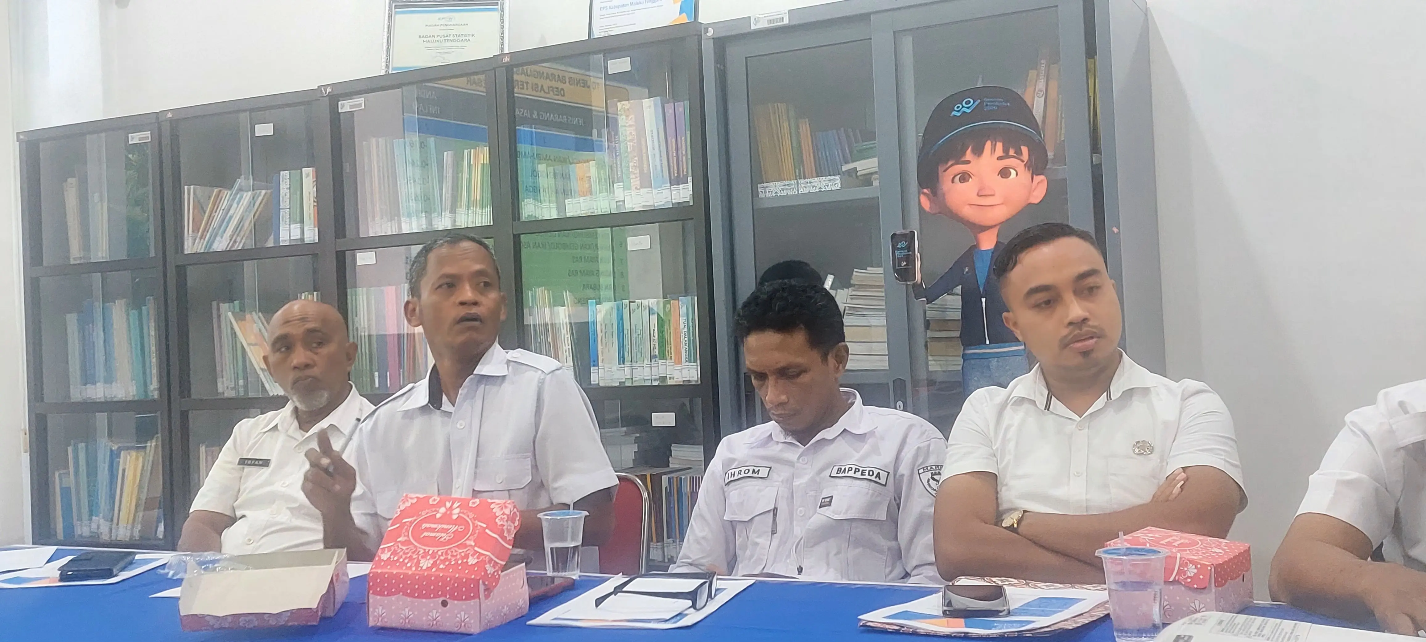 Para peserta dari Disperindag dan Dishub Kota Tual pada Rilis Kantor BPS Malra