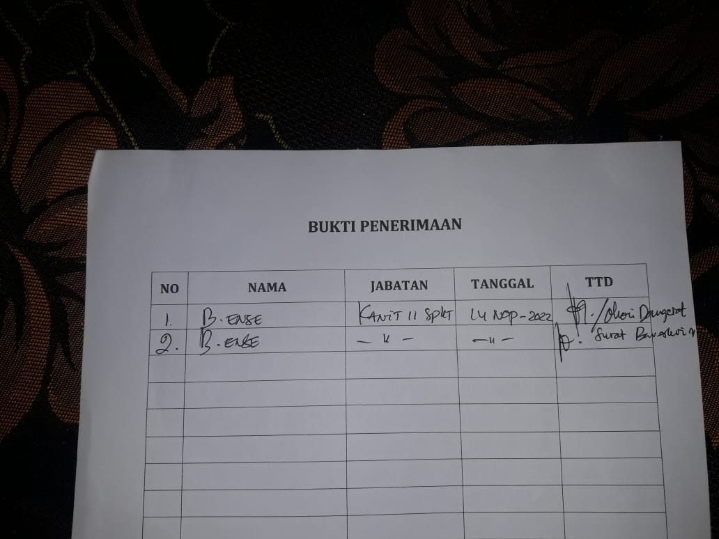 Ini bukti penerimaan laporan masyarakat dari Polres Malra