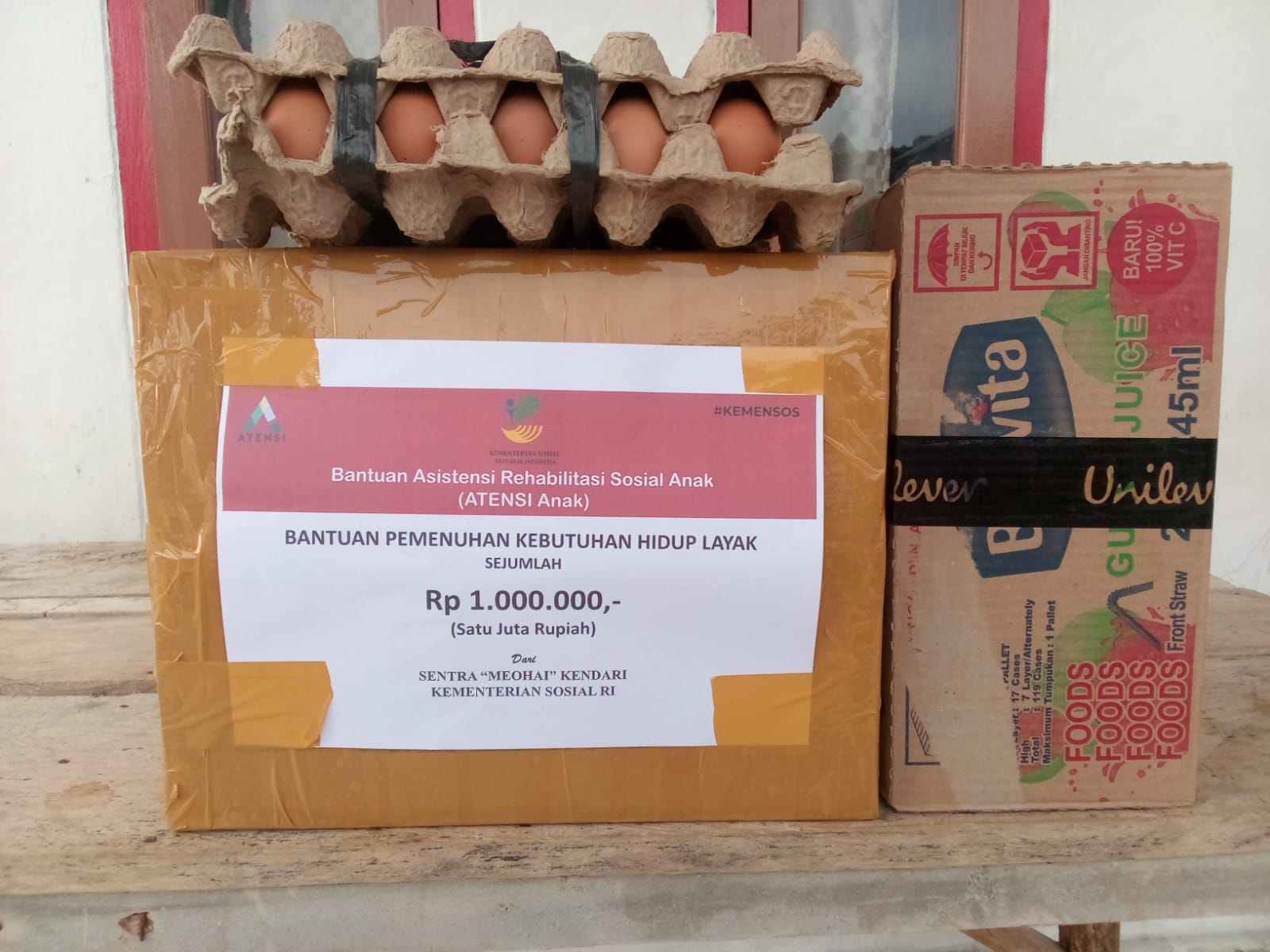 Ini bantuan kemensos buat dua anak korban kekerasan di Kota Tual, minggu 27 November 2022