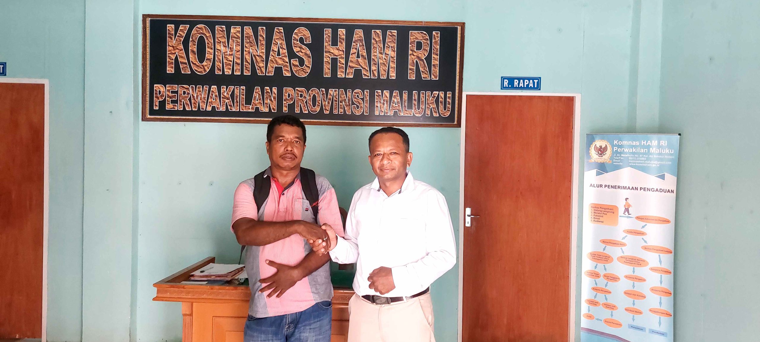 Bersama Plt Ketua Komnas HAM RI Perwakilan Provinsi Maluku, Anselmus Sowa Bolen