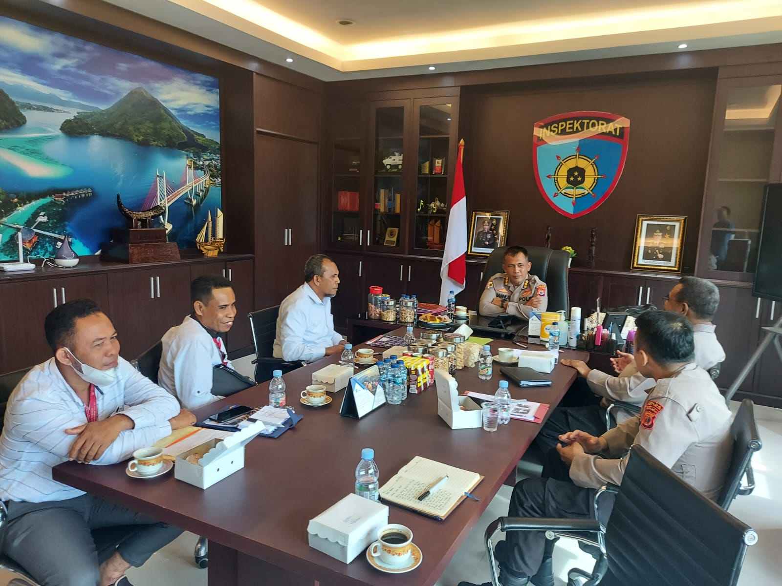 Pertemuan Ombudsman RI Perwakilan Provinsi Maluku bersama Polda Maluku terkait perkembangan penanganan kasus penembakan di Kota Tual