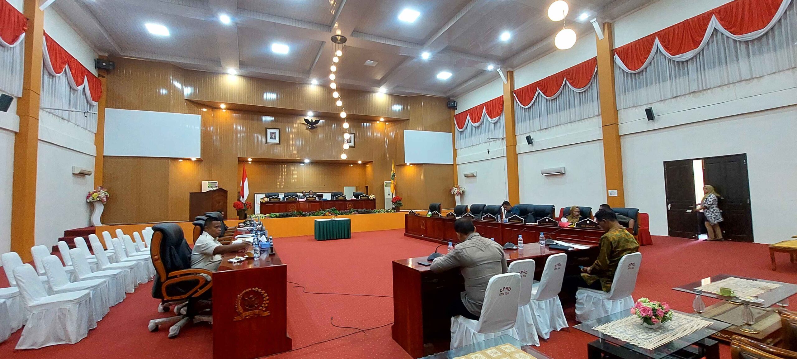 RDP DPRD Kota Tual bersama Kapolres Tual dan Kesbangpol, kamis 23 Februari 2023