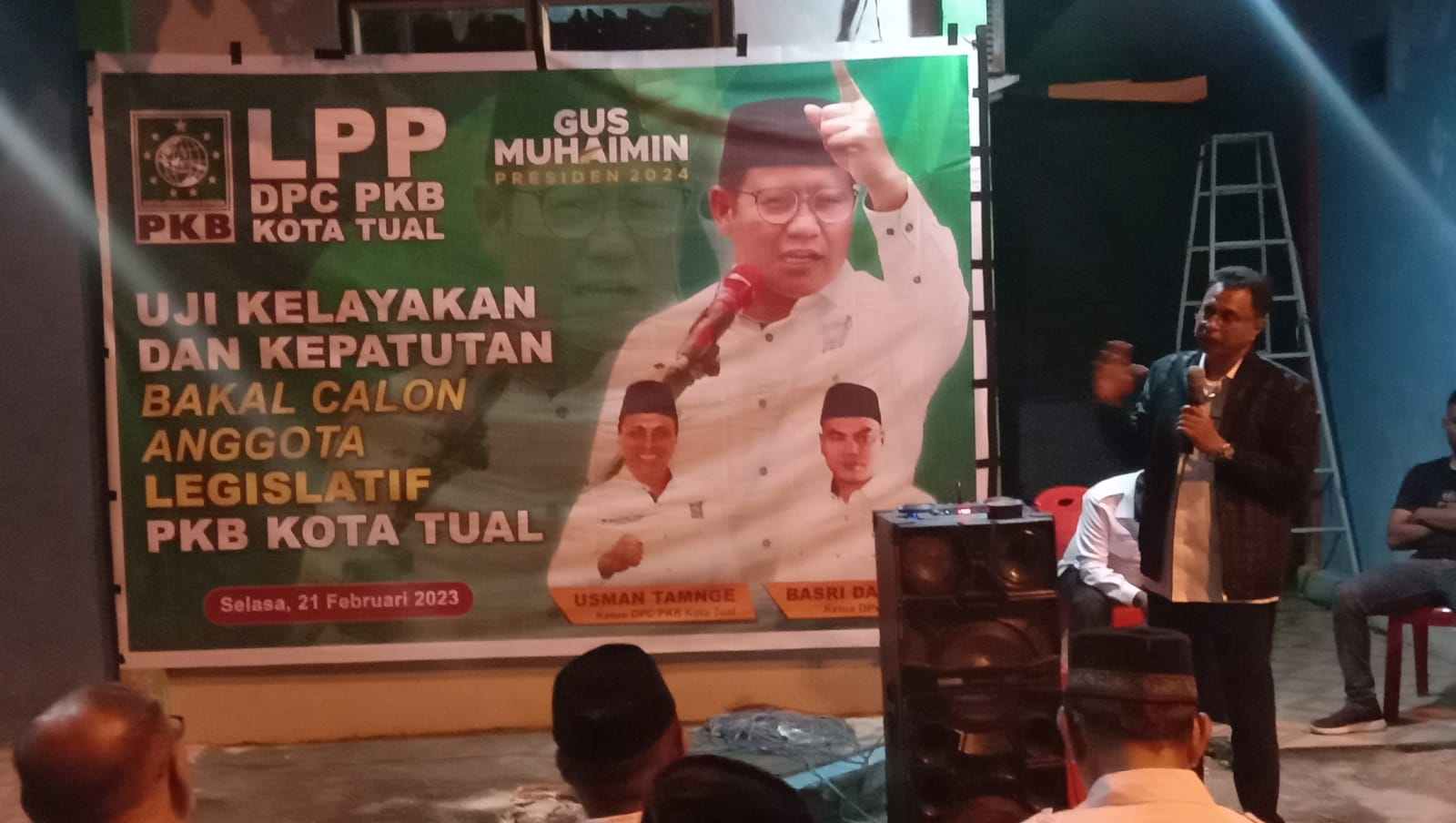 Ketua PKB Kota Tual, Usman Tamnge, dalam amanatnya pada uji kepatutan dan kelayakan bacaleg PKB Kota Tual, selasa malam 21 Februari 2023