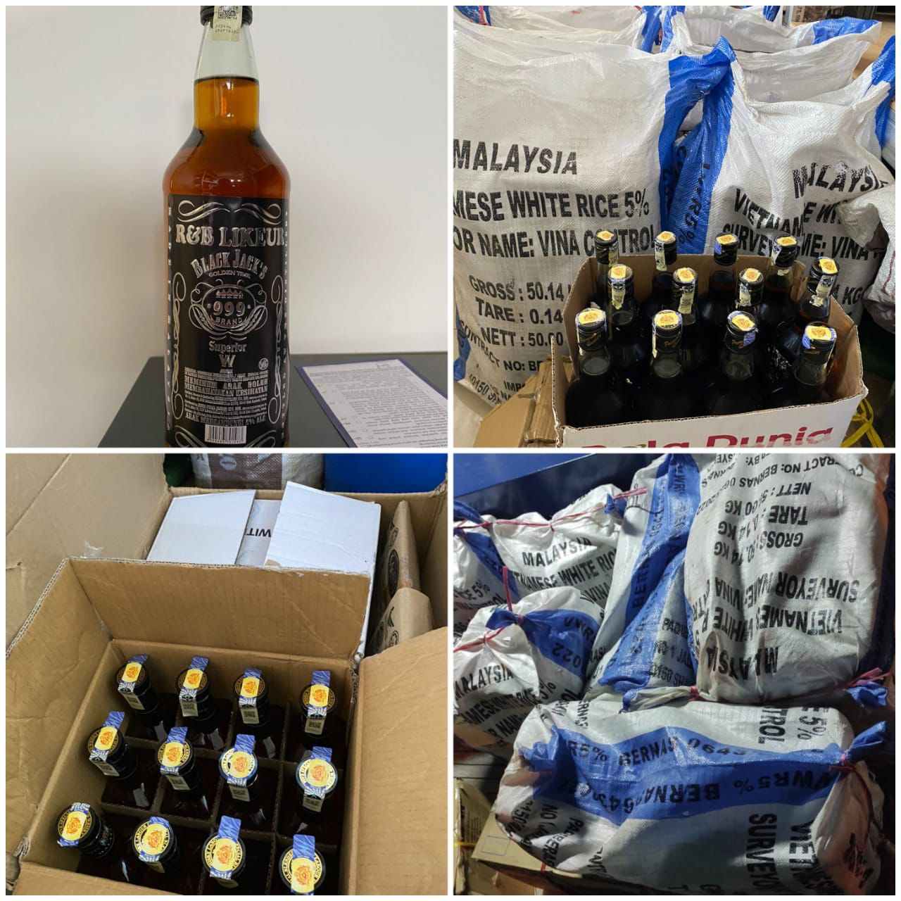 Ini barang bukti ratusan miras dari Malaysia yang disita TNI AL