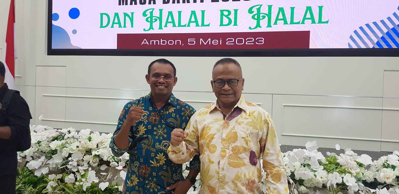 Plt Ketua PWI Kota Tual bersama Ketum PWI