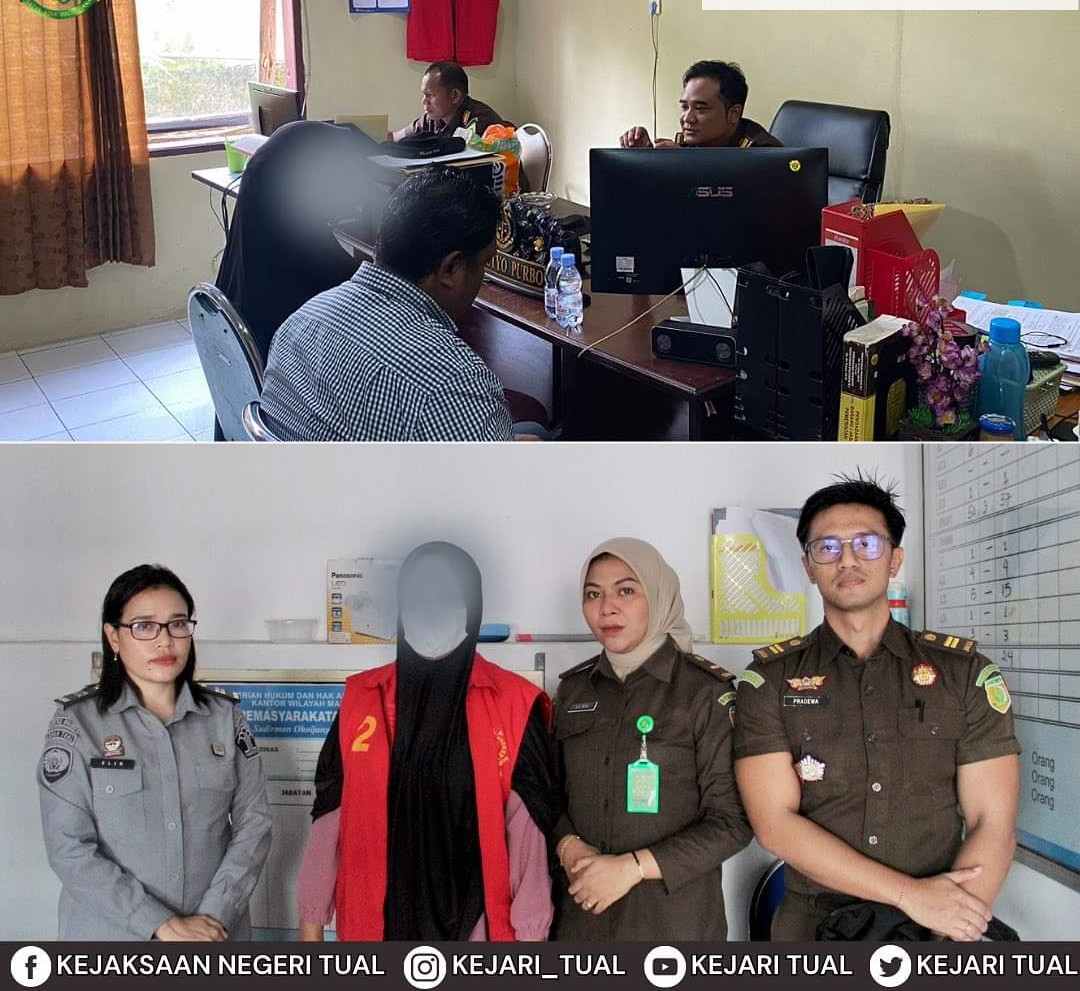 Mantan Bendahara Dana Desa Dullah Laut TA 2017 - 2019 yang ditahan Kejaksaan Negeri Tual, Selasa 12 September 2023 ( Foto - Kejari Tual )