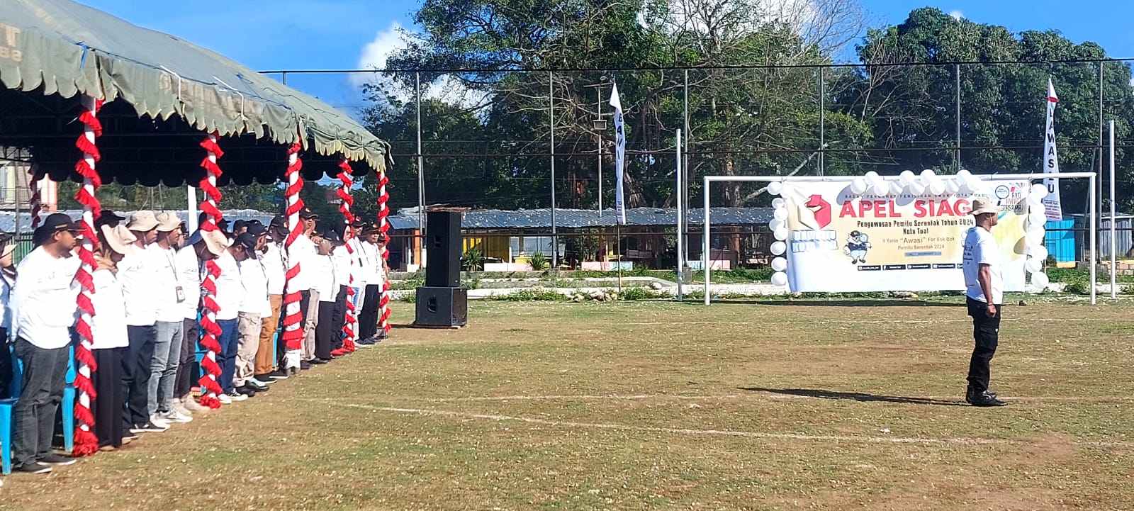 Apel Siaga Pengawasan pemilu serentak 2024 di Kota Tual, Jumat 01 Desember 2024