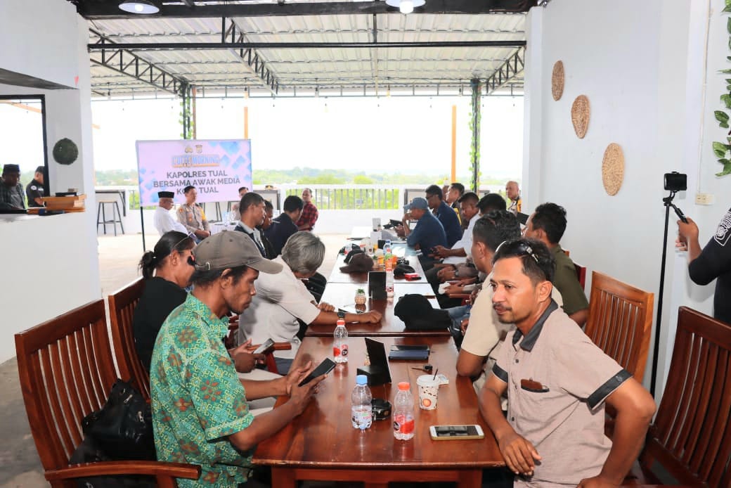Coffee morning Kapolres Tual bersama para Wartawan, Senin 07 Oktober 2024
