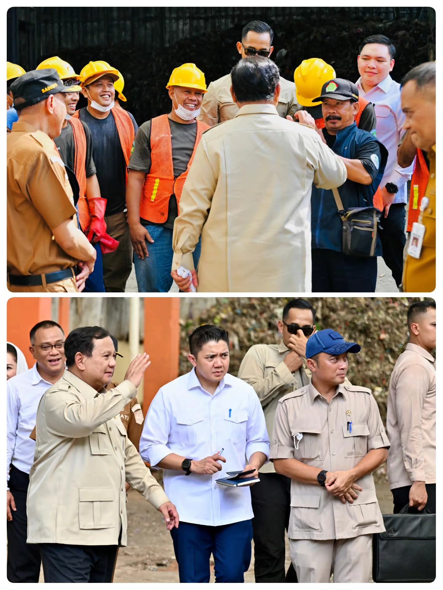Presiden Prabowo Subianto meninjau Tempat Pengolahan Sampah Terpadu Berwawasan Lingkungan dan Edukasi (TPST BLE) di Kabupaten Banyumas, Provinsi Jawa Tengah, Selasa 28 April 2026.